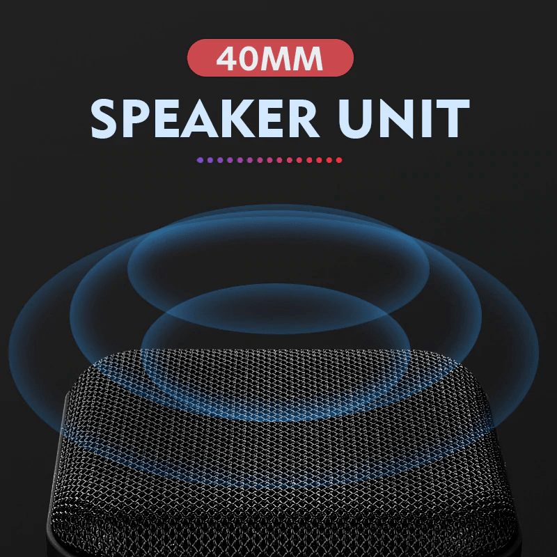 HANXI T5 Wireless Bluetooth Mini Speaker Stereo Portable Speakers Subwoofer Bluetooth 4.2 with SD FM Outdoor Column Loudspeaker