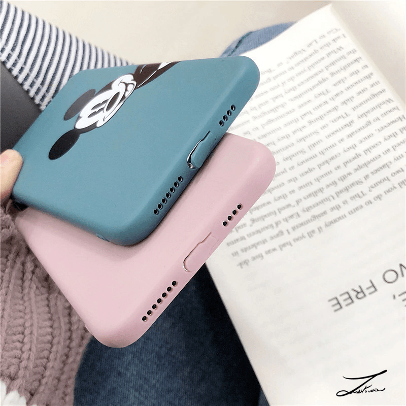 Mickey Minnie Soft TPU Cases For iPhone 6S 8 7 Plus 6 S Matte Back For Coque iPhone X XS Max XR Cartoon Heart Phone Case Capa