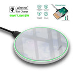 10W Mirror Ultra Thin Wireless Charger For QI Mobile Phones