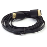 HDMI Cable For Flat Braided Shielding Gold Plated Plug Cord